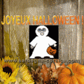 Carte Halloween fantôme courge