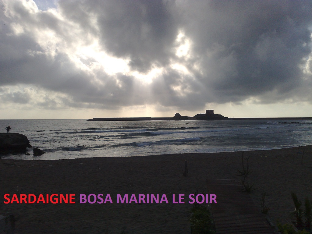 Carte Sardaigne Bosa Marina le soir